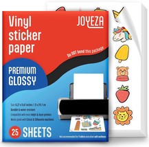 Joyeza Premium Printable Vinyl Sticker Paper For Inkjet Printer - 25 Sheets - $41.92