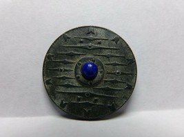 WWII German Shield  ALTSCHWEDISCH  Tinnie Badge Pin Blue Stone 1 1/4&quot; Fr... - £19.92 GBP