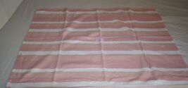 An item in the Baby category: Piccolo Bambino Elephant Baby Girls Thin Receiving Blanket Pink White Striped