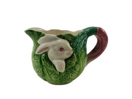 Strata Bunny Lane Hand Painted Rabbit Lettuce Radish Creamer - £9.40 GBP