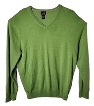 Jos A. Bank Men XXL Traveler&#39;s Collection Wool Green V-neck Pullover Swe... - $58.41