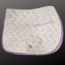 Equi-Prix BT Crump English All Purpose Saddle Pad White Purple Pre-Owned image 2