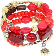 Boho Multilayer Beads Charm Bracelet - £22.04 GBP