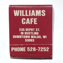 Williams Cafe Restaurant Waldo Wisconsin Match Book Matchbox - £1.97 GBP