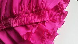 Fuchsia Hot Pink Full Chiffon Skirt Women Cusotm Plus Size Flowy Maxi Skirt image 8