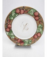 Vtg Haviland Handpainted Strawberry Plate With Gold Trim 8in - $19.88 CAD