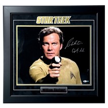 William Shatner Autographed Star Trek Inscribed 16x20 Photo Framed BAS Signed - £677.85 GBP