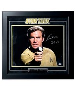 William Shatner Autographed Star Trek Inscribed 16x20 Photo Framed BAS S... - £668.60 GBP