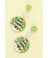  Christmas Tree Ornament Post Dangle Earrings - $19.75