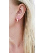 Small Gold Hoops Tiny 14k gold filled hoop earrings Gold Huggie earrings... - $46.63 CAD