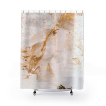 Marble Swirls Creative Stylish Design 71&quot; x 74&quot; Elegant Waterproof Shower Curtai - £56.29 GBP