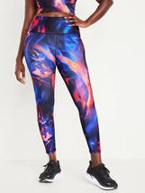 Old Navy High Rise PowerSoft 7/8 Ankle Leggings Womens L Tall Multicolor... - £21.31 GBP