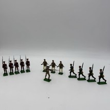 Vintage John Hill &amp; Co Lead Toy Soldier European Infantry 13 Pieces Lot - $76.50