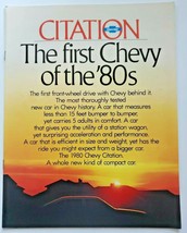 Original 1980 Chevrolet Citation  Dealer Sale Brochure CB - $9.99