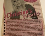 Christina Aguilera Magazine Article Vintage Christina’s World 1990s - $6.92