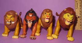 Disney Lion King Battle Fighting Action 1994 Mattel Scar Simba Mufasa Figure Lot - £39.31 GBP