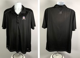 Union Pacific Railroad Building America Polo Shirt Mens Large Black Poly... - $27.67