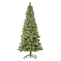 9&#39; Glimmering Frost Artificial Christmas Tree - £111.49 GBP