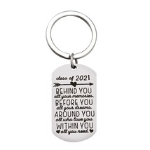 Keychain Best Friends Gifts Graduate Tag Stainless Steel Key Chain 2021 Graduati - £8.09 GBP+