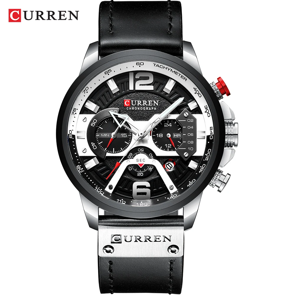 R men top brand luxury military leather wrist watch man chronograph wristwatch relogios thumb200