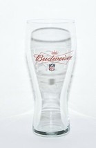 Budweiser NFL Tall Clear Beer Glass Collectible  - £9.38 GBP