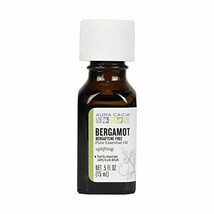 NEW Aura Cacia Essential Oil Uplifting Bergamot Bergaptene-Free 0.5 fluid ounce - £11.57 GBP
