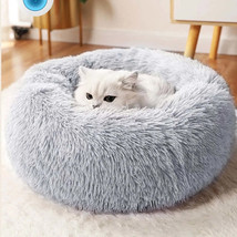 Super Cat Bed Warm Sleeping Cat Nest Soft Long Plush Best Pet Dog Bed for Dogs B - £20.77 GBP+