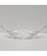 Anchor Hocking Early American Prescut Clear Glass Oval 9&quot; Ice Cream Grav... - $23.32 CAD