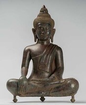 Ancien Khmer Style Bronze Enlightenment Bayon Statue de Bouddha - 46cm/18 &quot; - £1,584.37 GBP