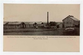 Nelson Vitrified Brick Co Mound Valley Kansas Real Photo Postcard Blank ... - $21.78