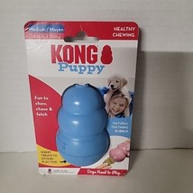 KONG Puppy Blue MEDIUM - Dog Teething Chew Toy &amp; Treat Dispenser 1 ct - £6.10 GBP