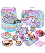 Toy Unicorn Tea Set For Little Girls, Princess Tea Party Play Toy Kid Af... - £36.71 GBP