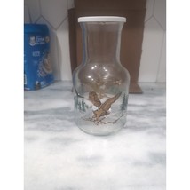 Eagle Design Vintage Milk Bottle, 9 1/2&quot; Height, Glass Jar with Lid, Farmhouse - $9.90