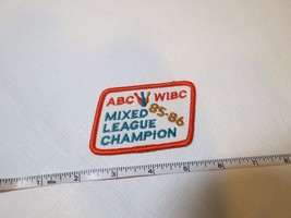 ABC WIBC VINTAGE 85-86 bowling patch Mixed League Champion 1985 86 embroidered - £9.67 GBP