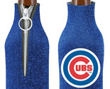 Chicago Cubs MLB Glitter Zip Up Insulator Bottle Holder Koozie Coozie - £7.50 GBP