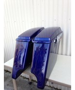 Deep Cobalt Blue stretch saddlebags4 Inch Stretched hardware 4 Harley - $475.20