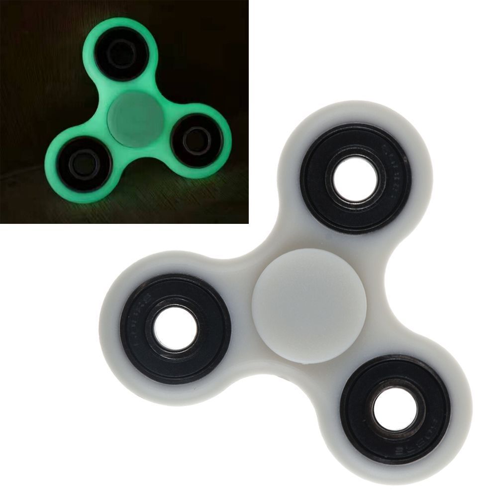 3 Pack Fidget Spinner Glow In Dark Tri Hand Toy Stress EDC Finger ADHD A... - $14.84