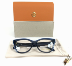 Tory Burch Eyeglasses Frames TY2147U 2003 Transparent Blue Cat Eye 54-16... - $89.09