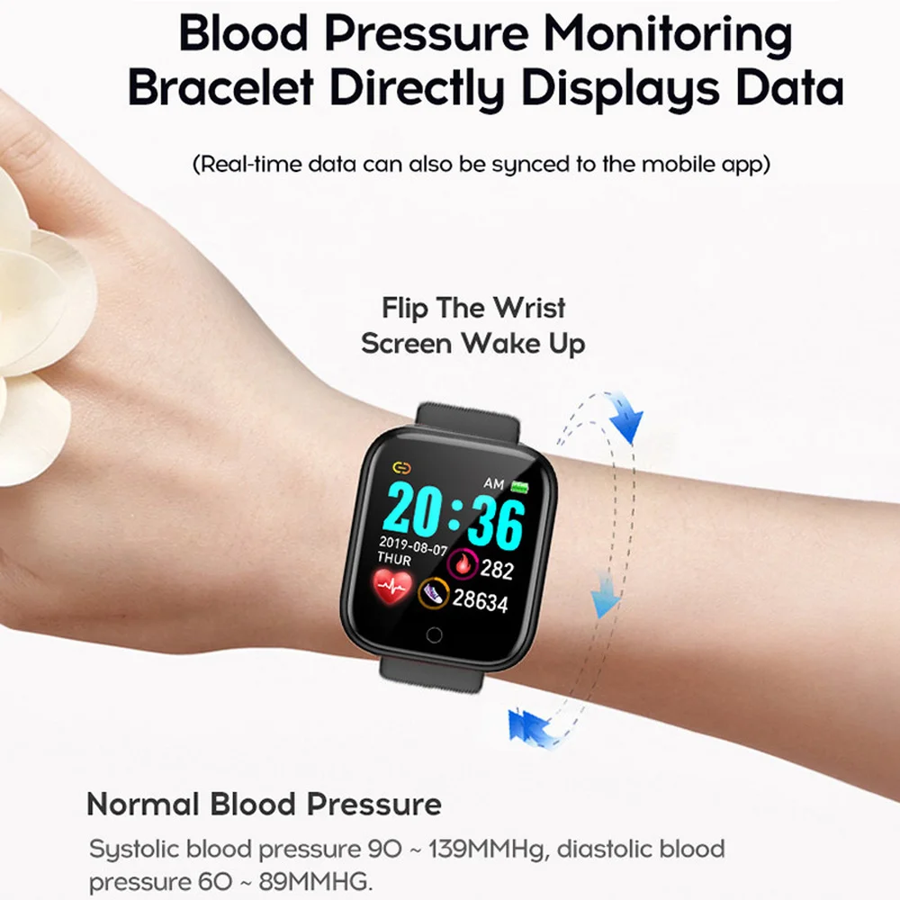 Play Olaf Smart Watch Men Blood Pressure Waterproof Smartwatch Women Heart Rate  - £23.17 GBP