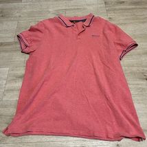 Ben Sherman Polo Shirt Mens XL Coral Pink Short Sleeve Punk Oi! Blitz GB... - $30.57