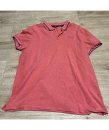 Ben Sherman Polo Shirt Mens XL Coral Pink Short Sleeve Punk Oi! Blitz GB... - $30.57