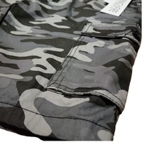 Ring Of Fire Camo Cargo Shorts Mens Size 30 Black Grey Belted - £15.89 GBP