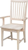 Unfinished Mission Side Chair With Arms By International Concepts. - £106.29 GBP