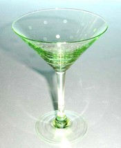 Kate Spade Larabee Dot Pop Green Martini Mini Tini Crystal Cocktail Glass 5&quot; New - £18.27 GBP