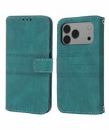 Generic Case for iPhone 16e (Color : Green) Leather Case Center Pattern ... - $973.75 MXN