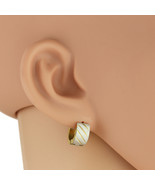 Two Tone (Silver & Gold Tone) Huggie Hoop Earrings - $21.99