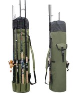 Soft-sided canvas Fishing Rod Carrier Pole Bag Reel Case Waterproof (5 r... - $417.64 MXN