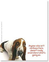 LEANIN TREE Bassett &quot;Not Confused? Don&#39;t Understand&quot;~Note Pad 60 sheets~... - £6.14 GBP