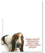 LEANIN TREE Bassett &quot;Not Confused? Don&#39;t Understand&quot;~Note Pad 60 sheets~... - £6.19 GBP