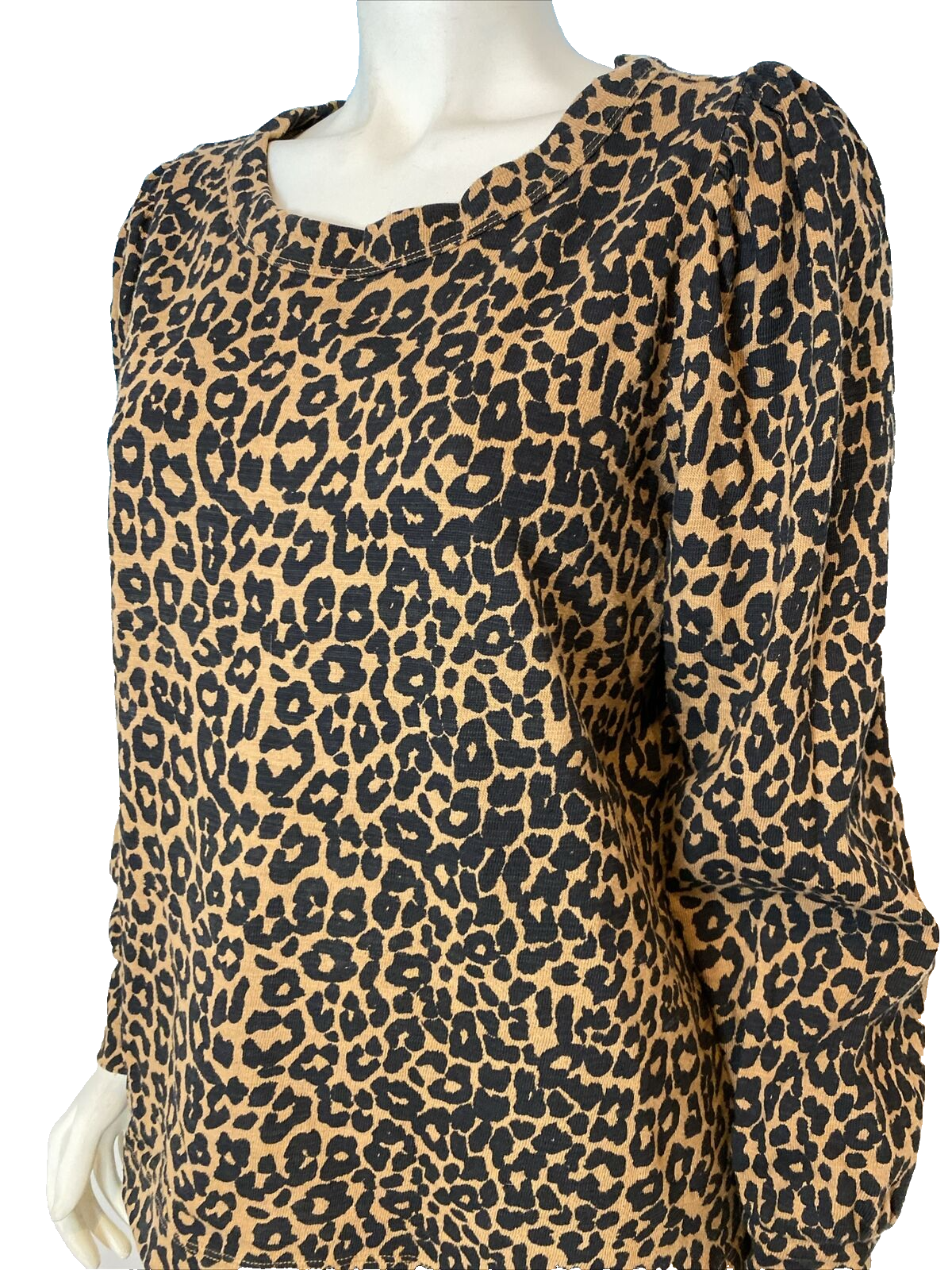 Ann Taylor LOFT Women&#39;s Knit Animal Print Knit LS Top - $14.24